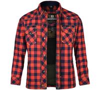 Bores Lumberjack Premium Camisa de moto para mujer, rojo/azul, Talla L