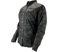 Bores Military Jack Chaqueta textil para mujer, negro-multicolor, tamaño XL