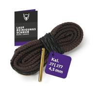 Boresnake 4,5 mm .17 HMR .17 Hornet .177 .17 WSM Pistola de aire - Cordón de limpieza con cepillo de bronce - Bore Snake - Limpiador de cañones - Hilo de limpieza para armas