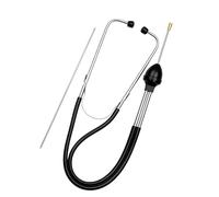 BORFUE Juego de estetoscopio de motor de acero inoxidable de doble cabeza flexible cilindro de motor estetoscopio mecánico automotriz probador de reparación de motor, herramienta de diagnóstico
