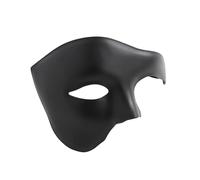 BORFUE Máscara de Halloween con ojos vintage de media cara, accesorio mitológico de estilo griego para fiesta de Mardi Gras (negro)