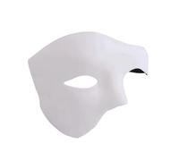 BORFUE Máscara de Halloween con ojos vintage de media cara, accesorio mitológico de estilo griego para fiesta de Mardi Gras (blanco)