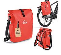 Borgen Alforja 3en1 para portaequipajes de bicis I Mochila Bici I Alforja portaequipajes I Bolsa de Hombro combinable para Bici - 100% Impermeable y Reflectante con Funda portátil extraíble