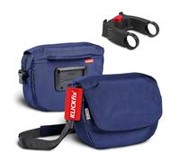 Borgen Bolsa de Manillar KLICKfix, Azul, 5L, 2 en 1, con Correa | Bolsa de manillar espaciosa y resistente al agua, con correa extraíble; ideal para E-Bike, MTB, ciudad y carretera.