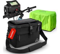 Borgen Bolsa Manillar KLICKfix Smartphone, Negra, 6L | Bolsa de manillar espaciosa y resistente al agua con soporte para móvil, ideal para E-Bike, MTB y Citybikes.
