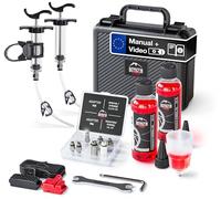 Borgen Kit de purgado Pro para Frenos de Disco Shimano, Tektro y TRP | Incluye instrucciones, 2x 100 ml de líquido de frenos a base de aceite mineral: purga de forma fiable los frenos de disco.