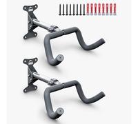 Borgen soporte bicicletas de pared plegable - colgador de pared con capacidad 20 kg - ángulo y distancia ajustables - acolchado - soporte de pared para MTB, bicis de carretera, e-bike