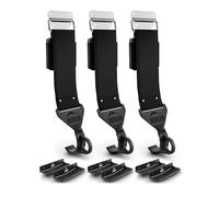 Borgen Soporte de Pared con riel para Bicicleta, Negro, 3 Unidades, 32 kg | Compatible con E-Bike, MTB y carretera; gancho de goma antirrayaduras, montaje estable y compacto para ahorrar espacio.