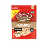 Borges - Almendras Crudas Sin Freír ni Tostar Crujientes - Snack 100% Natural, Paquete de 150 gramos