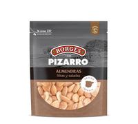 Borges - Almendras Sin Piel Fritas y Con Sal Fincas Pizarro Borges - Con alto contenido en vitamina E, Fósforo, Magnesio, Hierro y Calcio - Frutos Secos sin Gluten - Bolsa de 130 gramos.