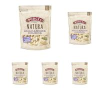 Borges - Anacardos Crudos Repelados Natura Borges - Vitaminas C y B - Ricos en Calcio, Hierro, Fibra y Ácidos Grasos que ayudan prevenir el Colesterol - Frutos Secos Sin Gluten - Paquete de 600g.