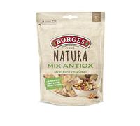 Borges - Cocktail Variado de Almendras, Pipas, Nueces, Arándanos, Pasas y Pistachos Crudos Antiox - Con alto contenido en Ácidos Grasos, Ácido Linocélico, Fibra, Magnesio - Sin Gluten - 130g