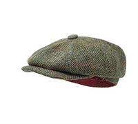 BORGES & SCOTT Gorra Estilo Newsboy Lomond - 100% Lana Tejida a Mano - Harris Tweed - Resistente al Agua - Campo Herringbone 60cm