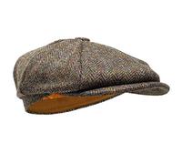 BORGES & SCOTT Gorra Estilo Newsboy Lomond - 100% Lana Tejida a Mano - Harris Tweed - Resistente al Agua - Herringbone 56cm