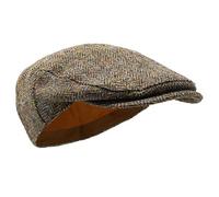 BORGES & SCOTT Gorra Plana Nevis - 100% Lana Tejida a Mano - Harris Tweed - Resistente al Agua - Herringbone 54cm