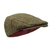 BORGES & SCOTT Gorra Plana Nevis - 100% Lana Tejida a Mano - Harris Tweed - Resistente al Agua - Herringbone 58cm