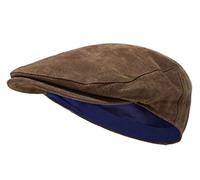 BORGES & SCOTT La Tanner - Gorra Plana de Cuero - Gorra de Piel Suave de Cerdo Forrada - Marrón Tierra S