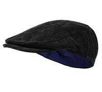 BORGES & SCOTT La Tanner - Gorra Plana de Cuero - Gorra de Piel Suave de Cerdo Forrada - Medianoche S