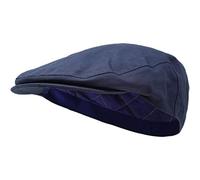 Borges & Scott The Stanley - Gorra plana impermeable de cera seca, azul marino, S