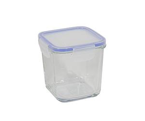 Borgonovo Unbranded 8012720 Superblock - Caja con Tapa Rectangular (Cristal, 83,5 cl, 12,2 x 12,2 x 12 cm), Color Transparente