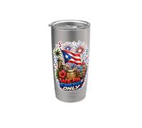 Boricua Hasta La Médula Wepa Energía Vaso térmico de acero inoxidable de doble pared