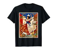 Boricua Vintage Puerto Rico Sello Postal Bailarina Boricua Camiseta