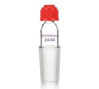 BorinGlass Adaptador de termómetro de cristal para destilación, adaptador de termómetro con conexión interna 24/40, 80 mm de altura, 1 unidad