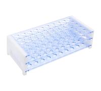 BorinGlass Soporte para Tubos de Ensayo de 50 Lugares para Tubos de 13 mm de Diámetro Exterior, Organizador de Laboratorio de Plástico Resistente