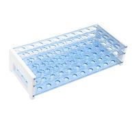 BorinGlass Soporte para Tubos de Ensayo de 50 Lugares para Tubos de 16 mm de Diámetro Exterior, Organizador de Laboratorio de Plástico Resistente