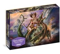 Boris Vallejo Fearless Rider 1,000-Piece Puzzle: for Adults Fantasy Dragon Gift Jigsaw 26 3/8” x 18 7/8”