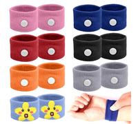 BORISCA 7 Pares Pulsera Acupresion Antimareo Niños, 7 Colores Pulseras Mareo Barco Viajes Mareo Pulsera Nauseas Niños Embarazadas Ancianos Pulseras para el Mareo Alivio de Las Molestias del Vértigo