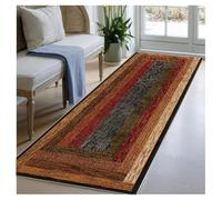 BORKOY Alfombra de Pasillo Antideslizante Alfombra de Pasillo 40x150cm Alfombra de Cocina Patchwork Rojo marrón Lavable por Metros para Dormitorio Pasillo Longitud Ajustable 40-151 cm de Ancho