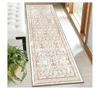 BORKOY Alfombra de Pasillo Larga 50x400cm Marrón Sólido Antideslizante y Lavable en Lavadora Tapete Corredor Alfombras de Cocina Absorbente para Entrada Lavadero Dormitorio Comedor Suave Pelo Corto