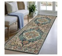 BORKOY Alfombra de Pasillo Multicolor 50x100cm Estilo Boho Alfombra Larga Corredor Antideslizante Lavable en Lavadora Alfombras de Área con Diseño Tradicional para Pasillo Cocina Salón Habitación