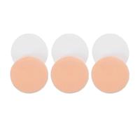Borla Cosmética Redonda de Algodón, 6cm, Paquete de 20 Piezas | Ligera, Cinta Trasera para Mejor Agarre, Uso Diario y Trabajo, Fácil Limpieza