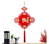 Borla de Año Nuevo Chino - Borla china hecha a mano, borla de seda china, nudo chino decorativo |. Colgante vietnamita rojo, borla china, cordón decorativo con nudo