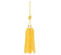 Borla de Espada Chino Kungfu Taiji Espada Borla de Seda Larga Zhong Hua Wushu Tai Chi Artes Marciales Chinas Borla de Espada Ejercicio Rendimiento Accesorios Espada(Borla Amarilla Espada Corta)