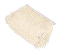 Borla de Flecos Largos de 10 Yardas, 14 Cm de Largo con Flecos Cinta de Ajuste de Encaje de Poliéster Coser Etapa Borla de Poliéster Encaje de Flecos para DIY Vestido Latino Escenario Ropa(beige)
