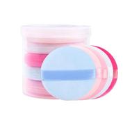 Borla para Polvos Cosméticos Flocada Redonda, 2 Cajas, Abs | Acabado Natural, para Polvos Sueltos o Minerales, Cubre Zonas Amplias y Rincones Aplicación Uniforme Color Aleatorio