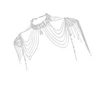 Borlas de cristal, cadena de cuerpo de aleación, accesorio de moda para novia, accesorio de boda, adecuado para novia, joyería de metal para el cuerpo, talla única, como se describe, como se describe