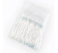 Borlas De Flecos 1-10 yardas Meetee 18cm adorno de flecos lentejuelas borla brillo encaje for Ropa baile vestidos accesorios costura DIY decorativos(20WhiteColored,1Yard)