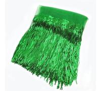 Borlas De Flecos 1-10 yardas Meetee 18cm adorno de flecos lentejuelas borla brillo encaje for Ropa baile vestidos accesorios costura DIY decorativos(23Emeralds,10Yards)