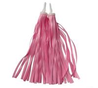 Borlas para manillar de scooter y bicicleta para niños, diseño de alambre de plástico flexible, adecuado para la mayoría de bicicletas infantiles y bicicletas de equilibrio (rosa)