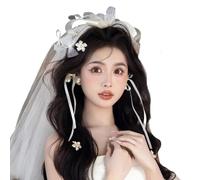 Borlas Y Arcos Juego de Clip para el Cabello Con Aguja De Pelo Para Bodas Y Desmontaje Diario