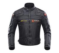 BORLENI Chaqueta de moto a prueba de viento motocicleta armadura de equipo de protección otoño invierno verano para hombre de toda estaciòn XXXL Negro