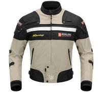BORLENI Chaqueta de Moto Invierno 5 Equipo de Protección de Cuerpo Completo para Motocicleta Chaqueta de Montar en Moto a Prueba de Viento Otoño Ropa Moto para Hombres Mujeres XXL Marrón