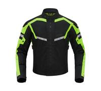 BORLENI Chaqueta de Motocicleta de Moto para Verano para Hombre, Respirable Armadura Protección reflexión de Alto Brillo (FR/ES, Letras, 3XL, Regular, Regular, Gris)
