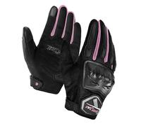 BORLENI Guantes de Moto, Dedo Completo Transpirable Guantes de Moto con Pantalla Táctil Guantes de Nudillos Verano