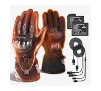 BORLENI Guantes Moto Calefactables, 3000 mAh, Impermeables, Táctiles