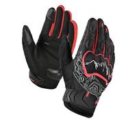 BORLENI Herren Sommer Atmungsaktive Vollfinger-Motorradhandschuhe mit Touchscreen-Funktion und Handgelenkverstärkung